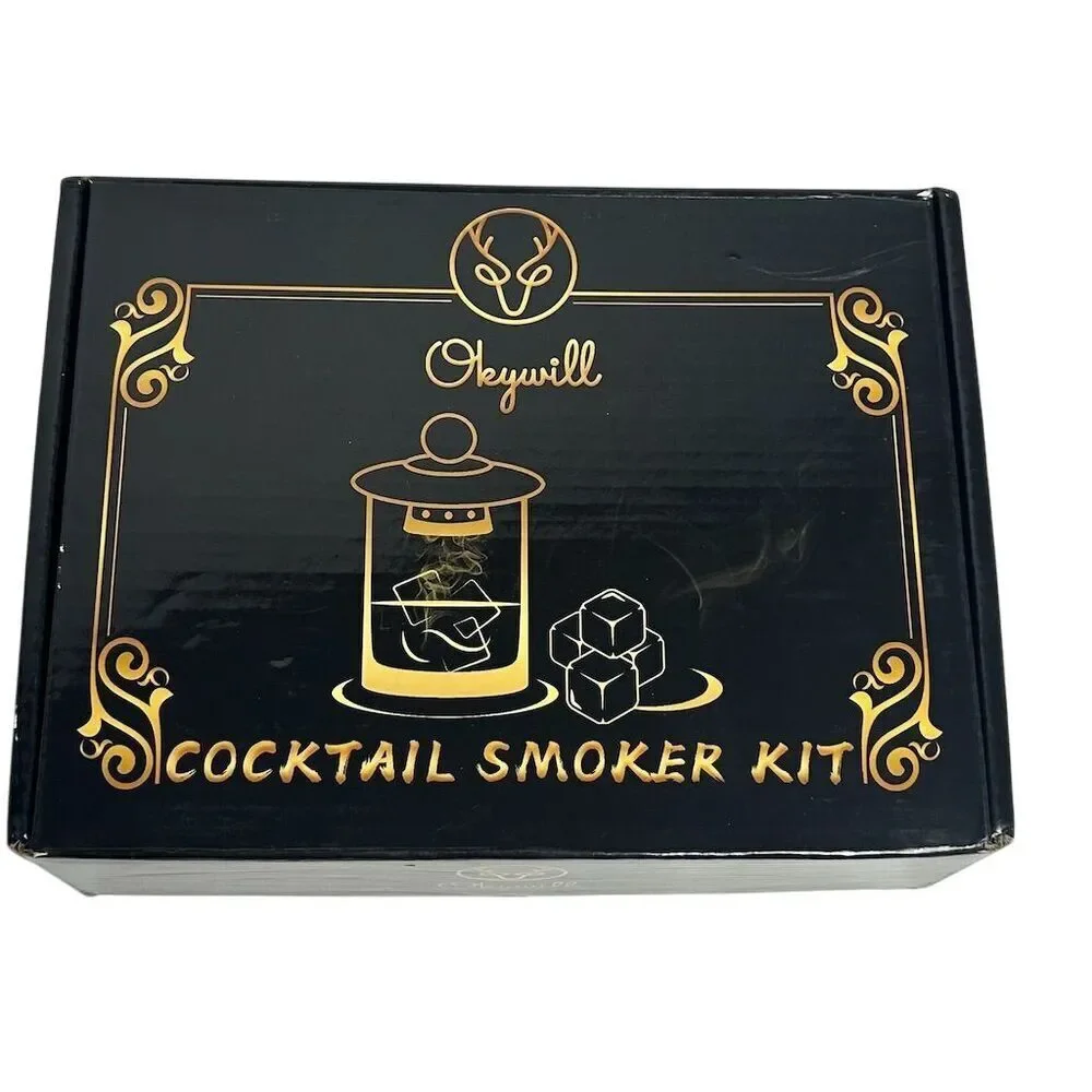 Okywill Cocktail Smoker Kit‎ with 4 Wood Chip Flavors & Instructions